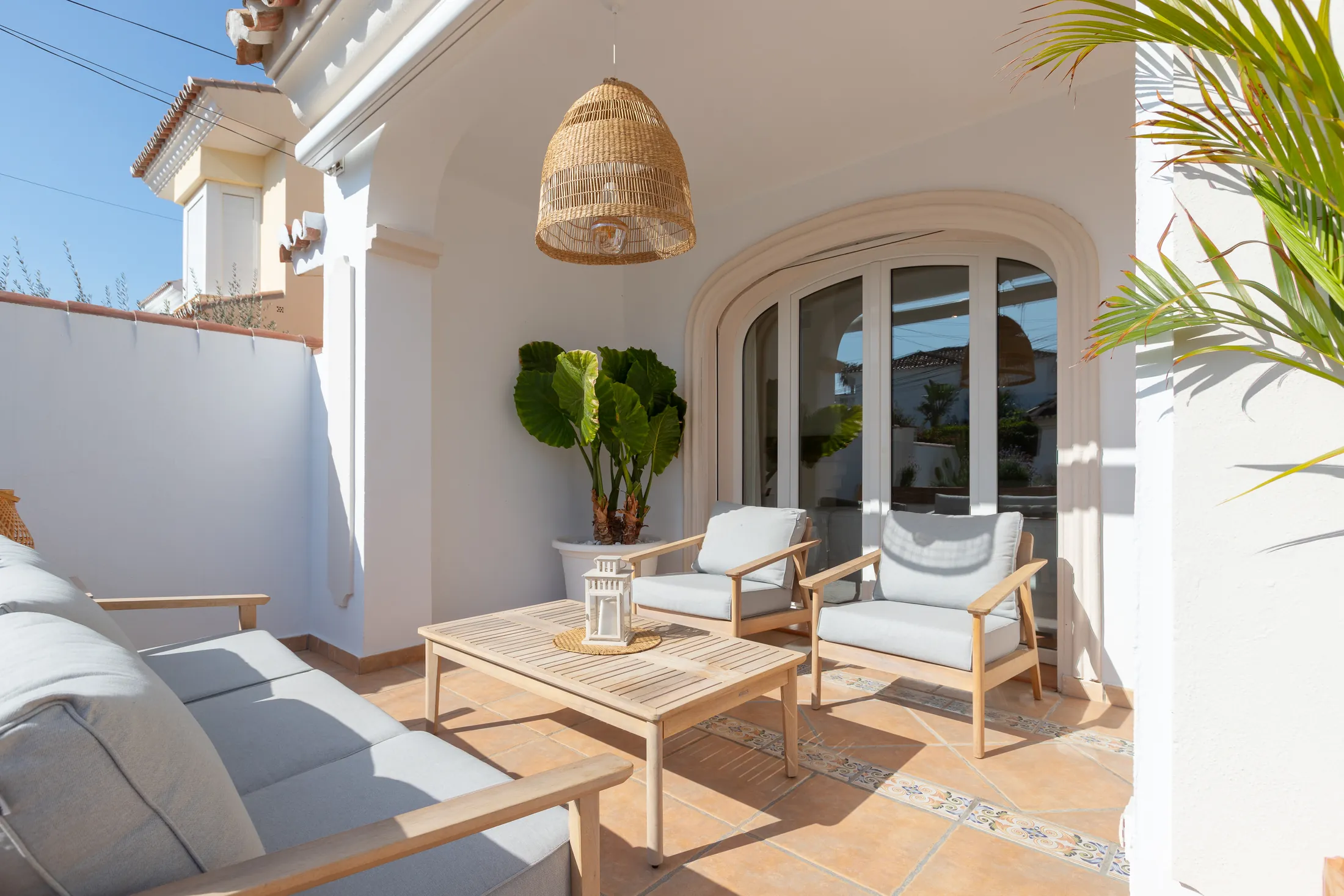 Terraza de una casa de Grupo La Casita frente al mar en Torremolinos